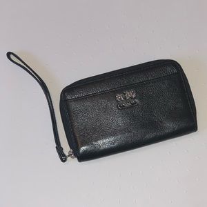 Small Coach Leather Wristlet